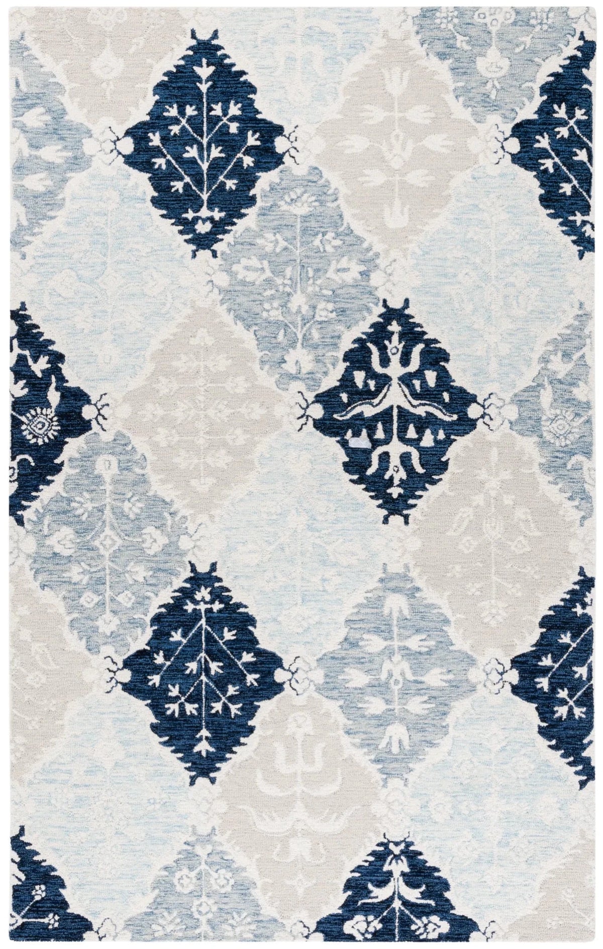 Safavieh Ebony 4'-0" x 6'-0" Rug in Blue / Ivory