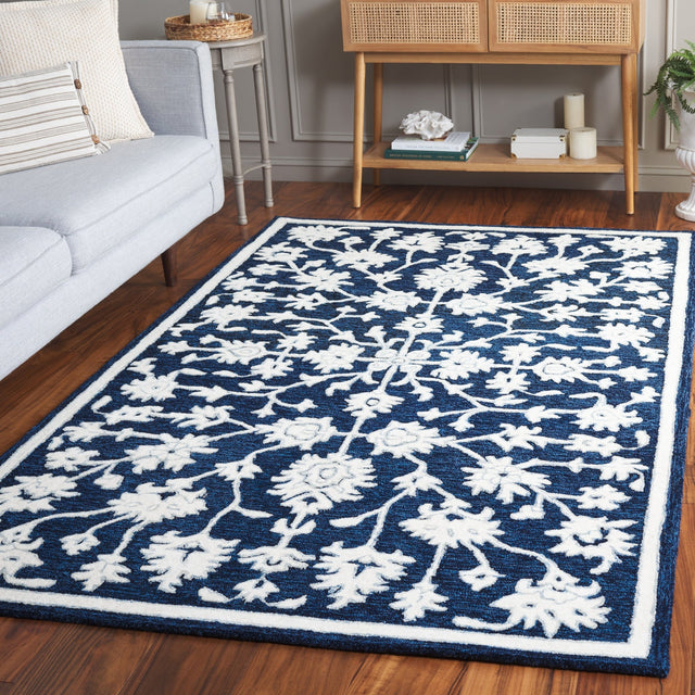 Safavieh Ebony Ebn134N Navy/Ivory Rug - Safavieh - ebn134n - 3