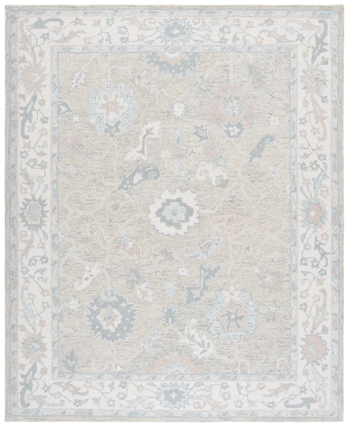 Safavieh Ebony 10'-0" x 14'-0" Rug in Light Grey / Ivory