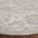 Safavieh Ebony 6'-0" x 6'-0" Rug in Light Grey / Ivory
