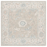 Safavieh Ebony 6'-0" x 6'-0" Rug in Light Grey / Ivory