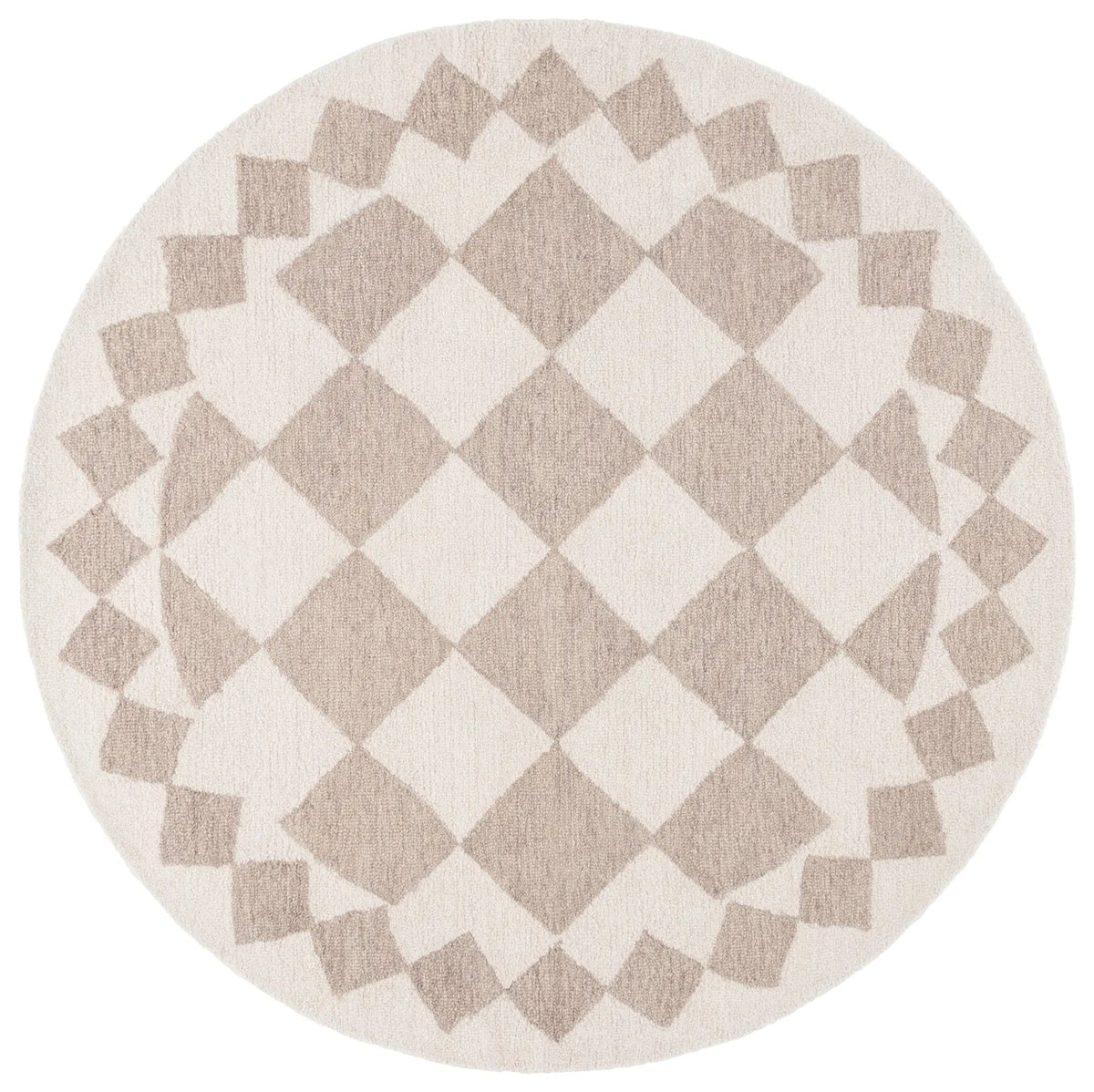 Safavieh Ebony 6'-0" x 6'-0" Rug in Beige / Ivory