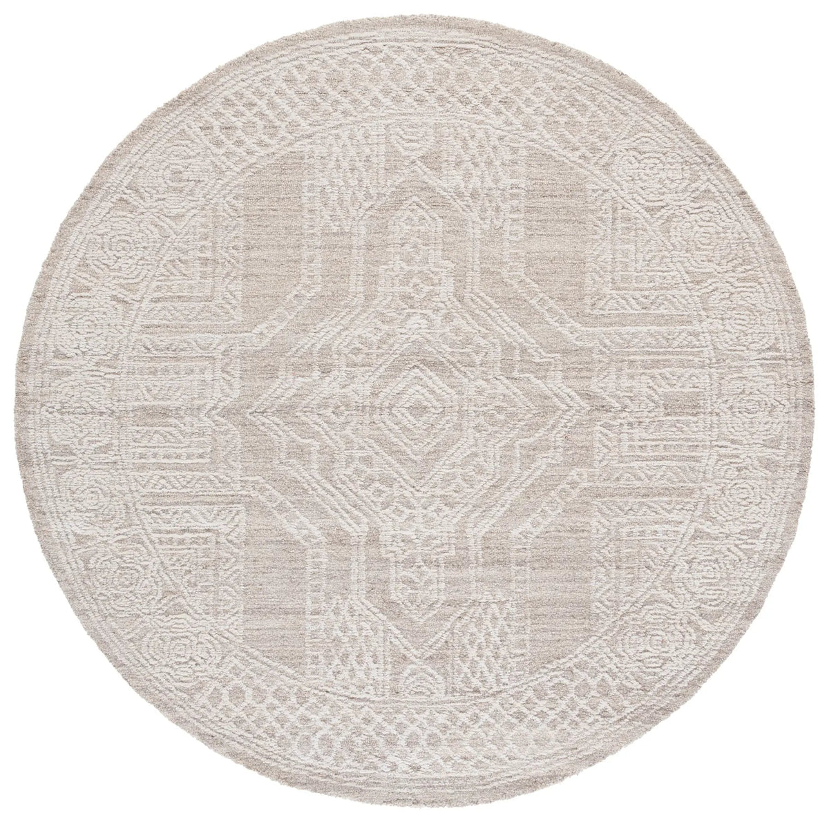 Safavieh Ebony 6'-0" x 6'-0" Rug in Beige / Ivory