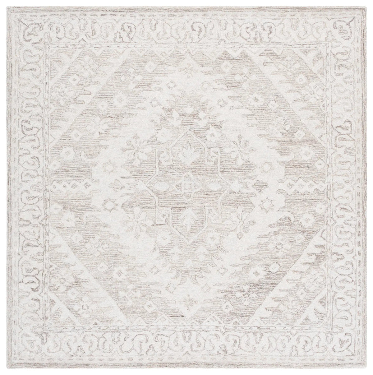 Safavieh Ebony 6'-0" x 6'-0" Rug in Beige / Ivory