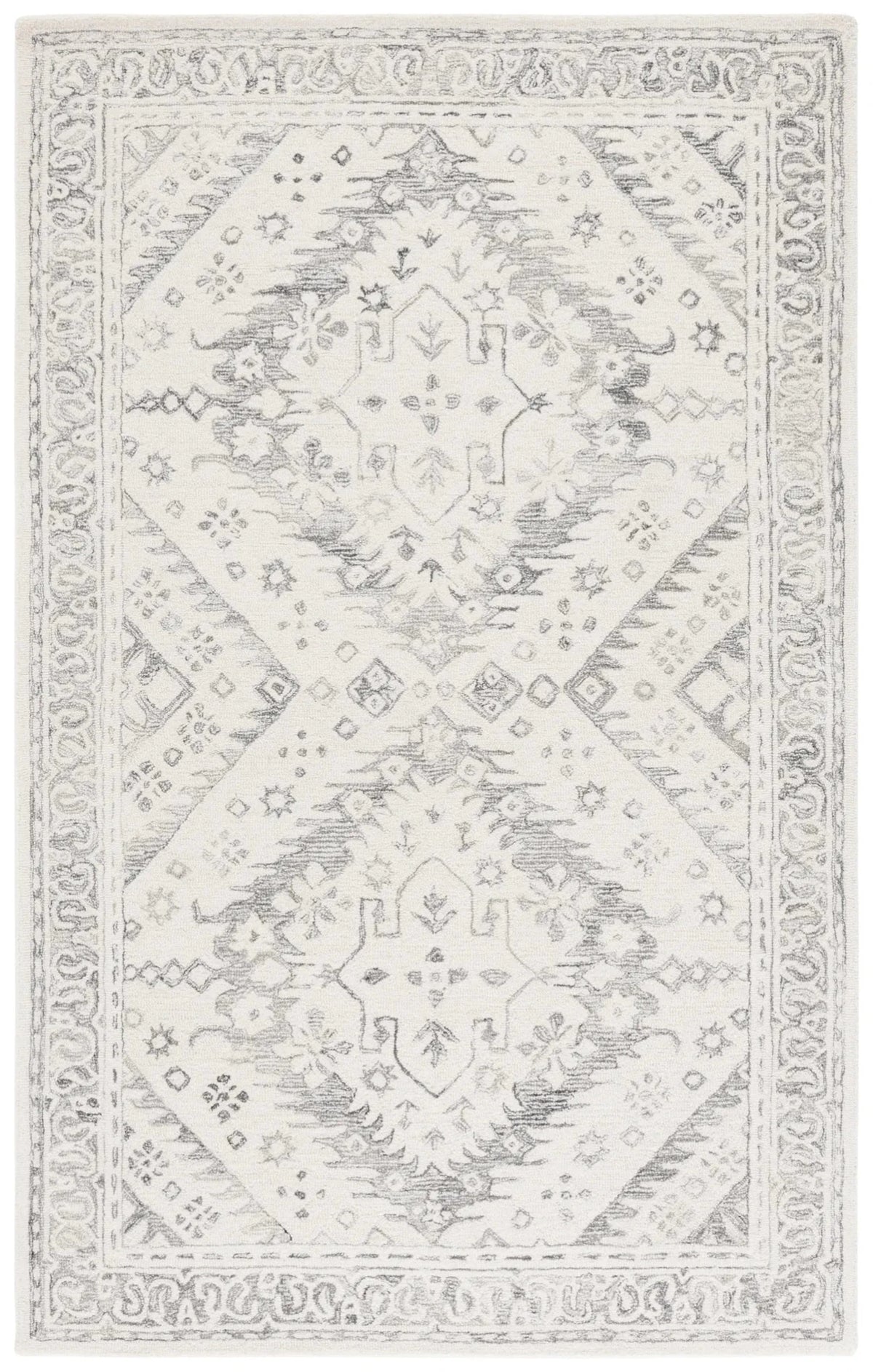 Safavieh Ebony 4'-0" x 6'-0" Rug in Ivory / Grey