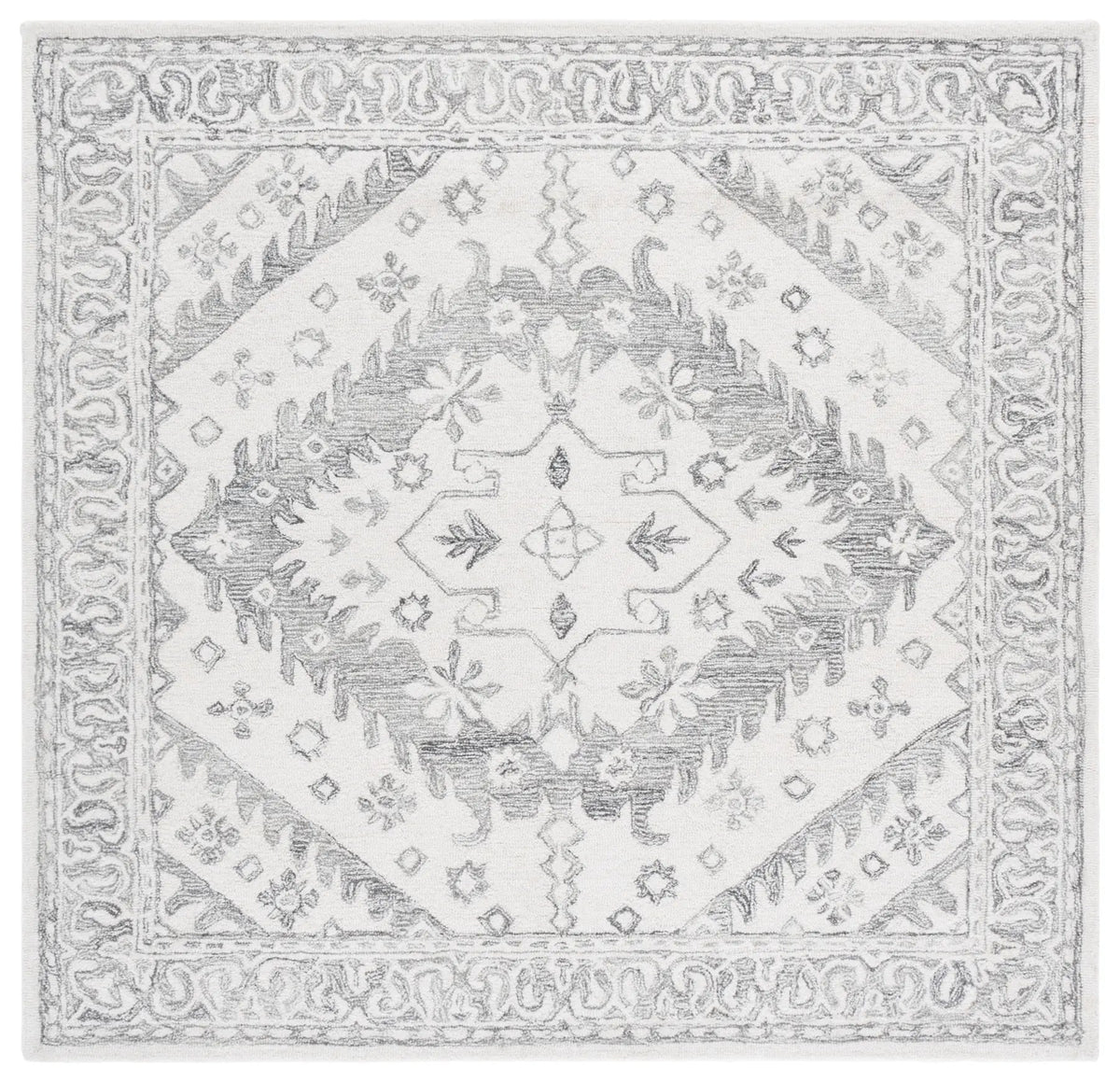 Safavieh Ebony 6'-0" x 6'-0" Rug in Ivory / Grey