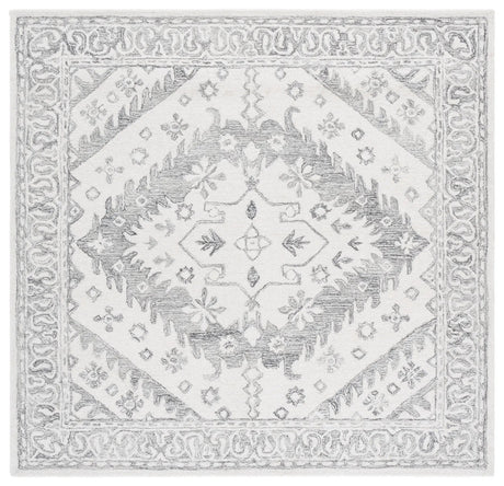 Safavieh Ebony 6'-0" x 6'-0" Rug in Ivory / Grey