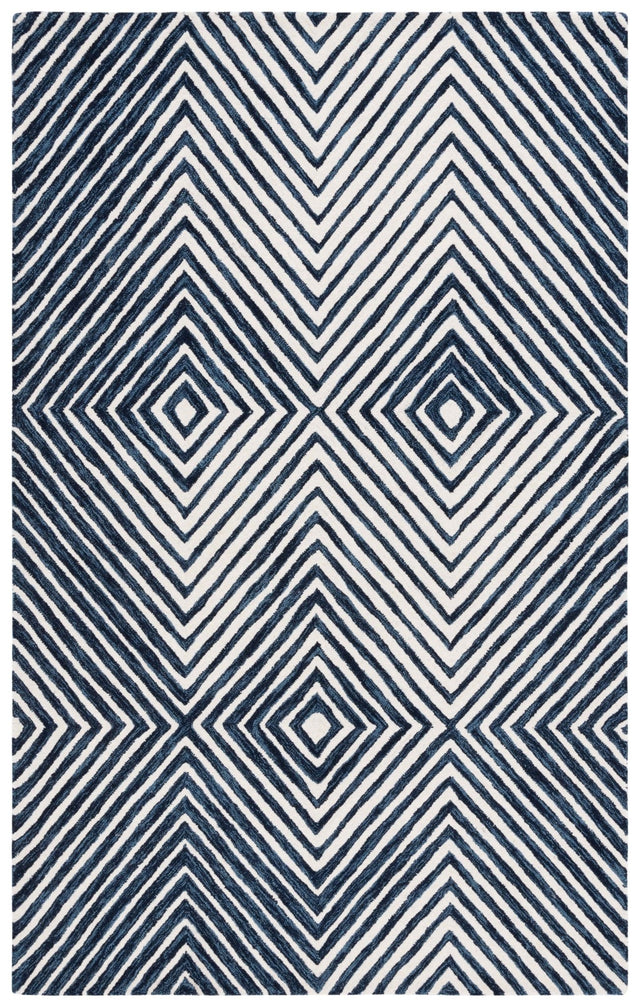 Safavieh Ebony Ebn150N Navy/Ivory Rug - Safavieh - ebn150n - 3