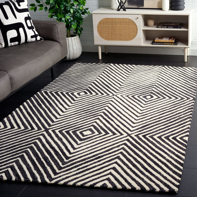 Safavieh Ebony Ebn150Z Black/Ivory Rug - Safavieh - ebn150z - 3