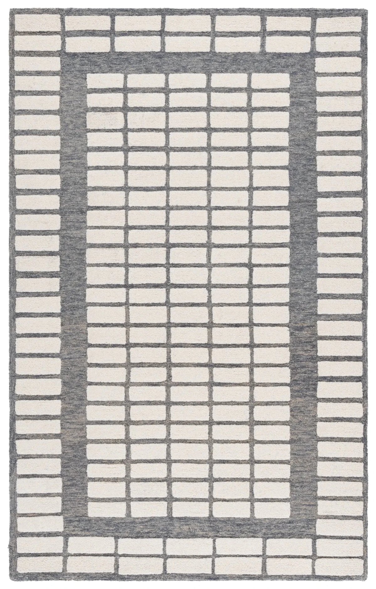 Safavieh Ebony 4'-0" x 6'-0" Rug in Grey / Ivory