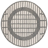 Safavieh Ebony 6'-0" x 6'-0" Rug in Grey / Ivory
