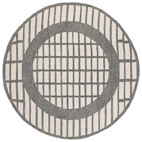 Safavieh Ebony 6'-0" x 6'-0" Rug in Grey / Ivory