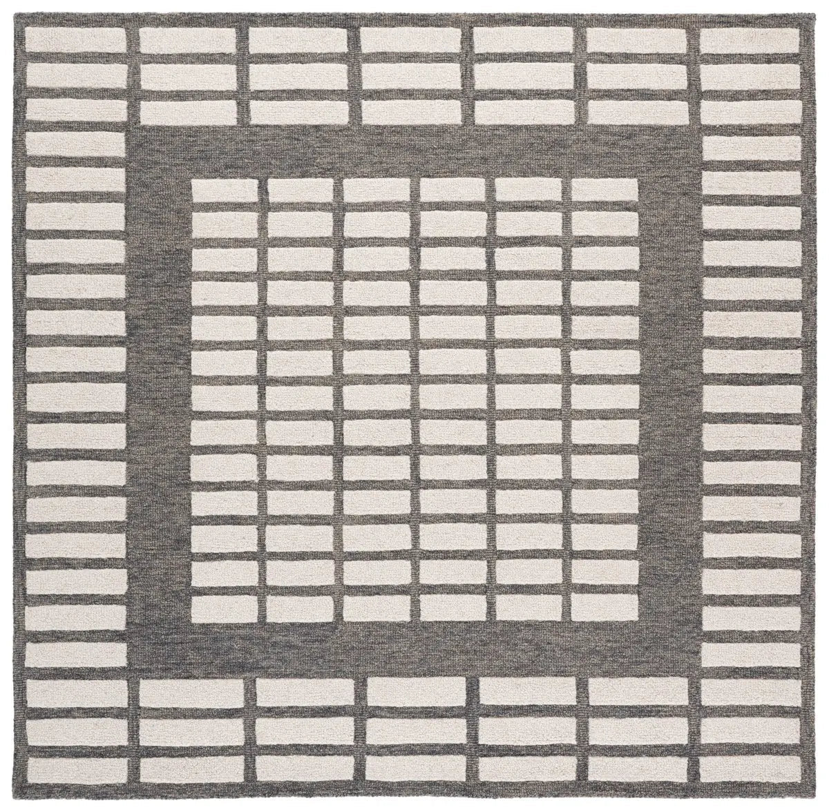 Safavieh Ebony 6'-0" x 6'-0" Rug in Grey / Ivory