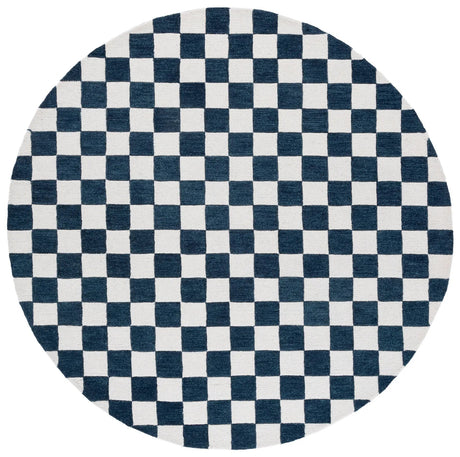 Safavieh Ebony 6'-0" x 6'-0" Rug in Blue / Ivory