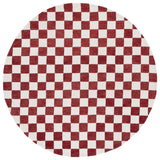 Safavieh Ebony 6'-0" x 6'-0" Rug in Red / Ivory