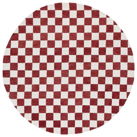 Safavieh Ebony 6'-0" x 6'-0" Rug in Red / Ivory
