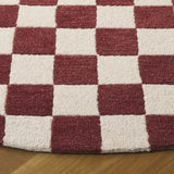 Safavieh Ebony 6'-0" x 6'-0" Rug in Red / Ivory