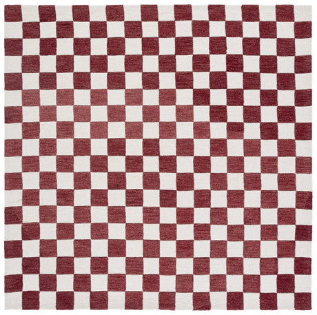 Safavieh Ebony 6'-0" x 6'-0" Rug in Red / Ivory
