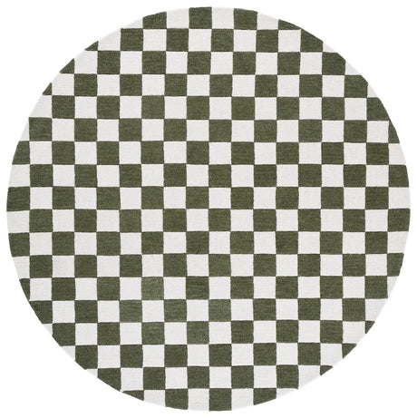 Safavieh Ebony 6'-0" x 6'-0" Rug in Green / Ivory