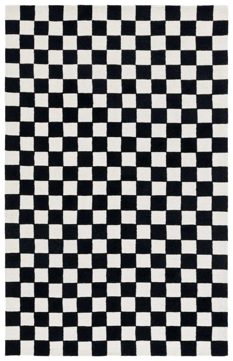 Safavieh Ebony 4'-0" x 6'-0" Rug in Black / Ivory