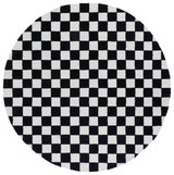Safavieh Ebony 6'-0" x 6'-0" Rug in Black / Ivory