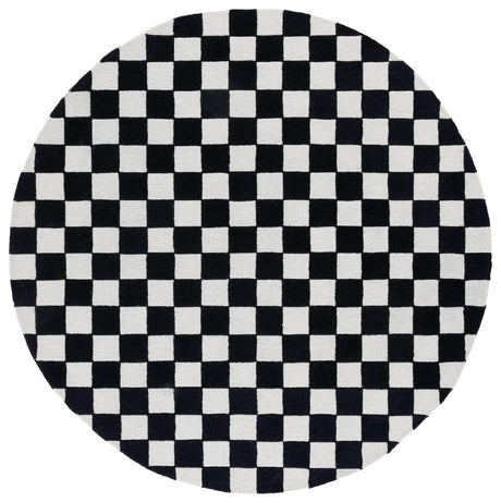 Safavieh Ebony 6'-0" x 6'-0" Rug in Black / Ivory