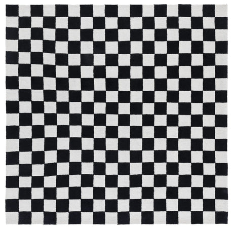 Safavieh Ebony 6'-0" x 6'-0" Rug in Black / Ivory