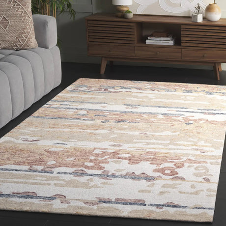 Safavieh Ebony 4'-0" x 6'-0" Rug in Beige / Rust