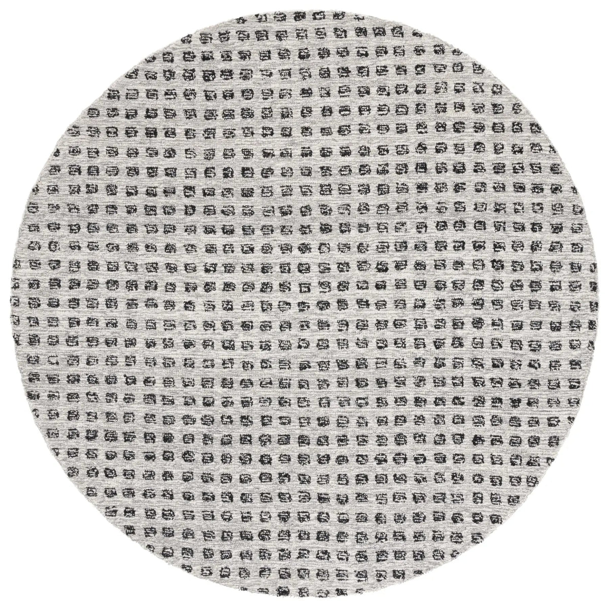 Safavieh Ebony 6'-0" x 6'-0" Rug in Silver / Black