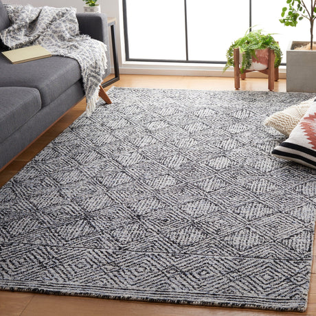 Safavieh Ebony Ebn204G Silver/Black Rug - Safavieh - ebn204g - 3