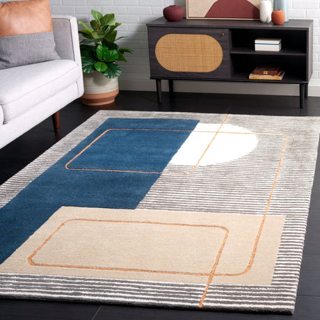 Safavieh Ebony Ebn254M Beige/Blue Rug - Safavieh - ebn254m - 3