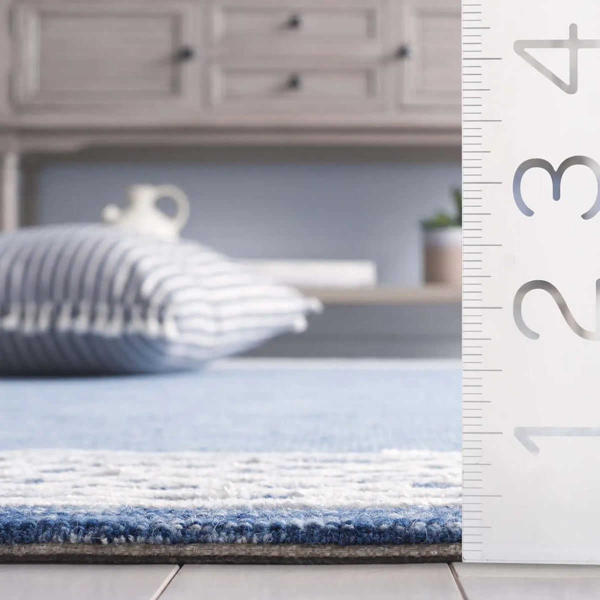 Safavieh Ebony 4'-0" x 6'-0" Rug in Blue / Ivory