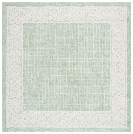 Safavieh Ebony 6'-0" x 6'-0" Rug in Green / Ivory
