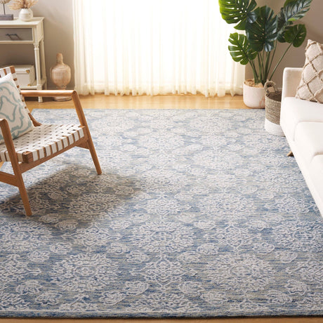 Safavieh Ebony Ebn305M Ivory/Blue Rug - Safavieh - ebn305m - 6r