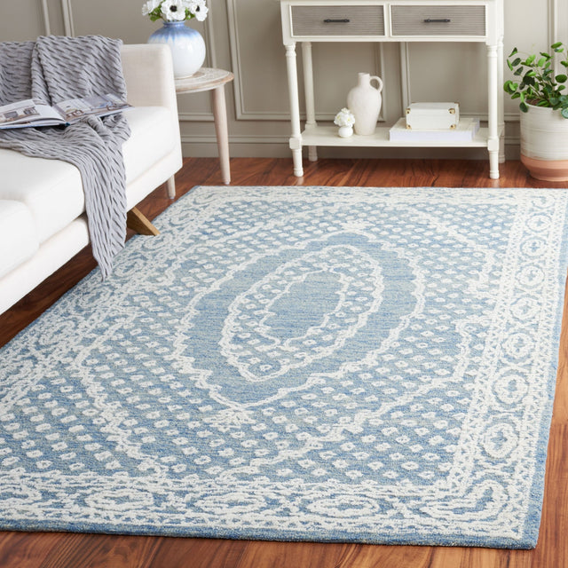 Safavieh Ebony Ebn306N Ivory/Navy Rug - Safavieh - ebn306n - 3