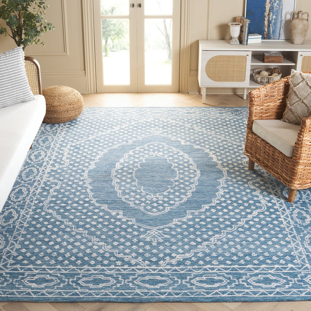 Safavieh Ebony Ebn306N Ivory/Navy Rug - Safavieh - ebn306n - 6r