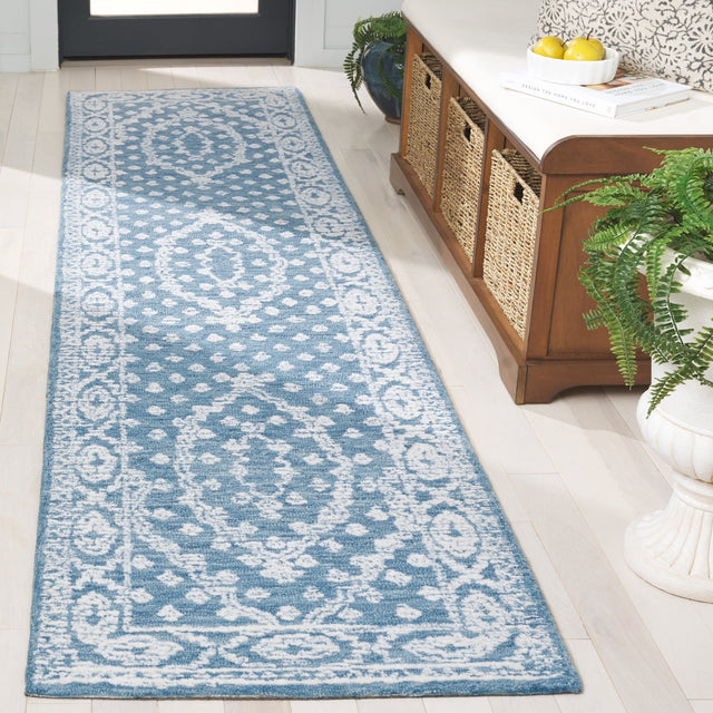 Safavieh Ebony Ebn306N Ivory/Navy Rug - Safavieh - ebn306n - 6r