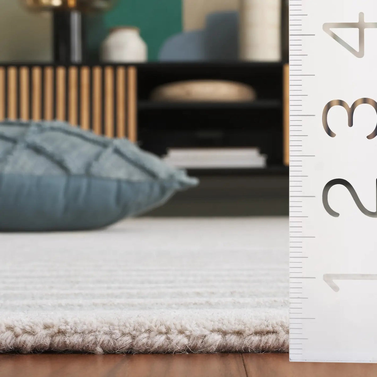 Safavieh Ebony 4'-0" x 6'-0" Rug in Light Blue / Ivory
