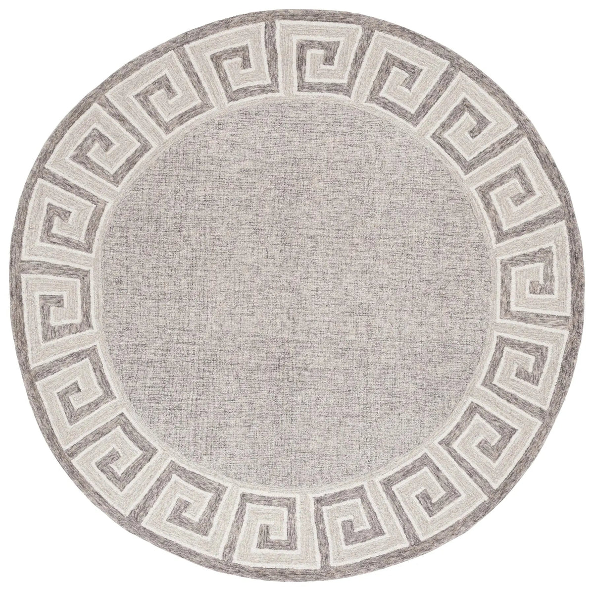 Safavieh Ebony 6'-0" x 6'-0" Rug in Dark Grey / Ivory