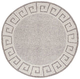 Safavieh Ebony 6'-0" x 6'-0" Rug in Dark Grey / Ivory