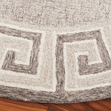 Safavieh Ebony 6'-0" x 6'-0" Rug in Dark Grey / Ivory
