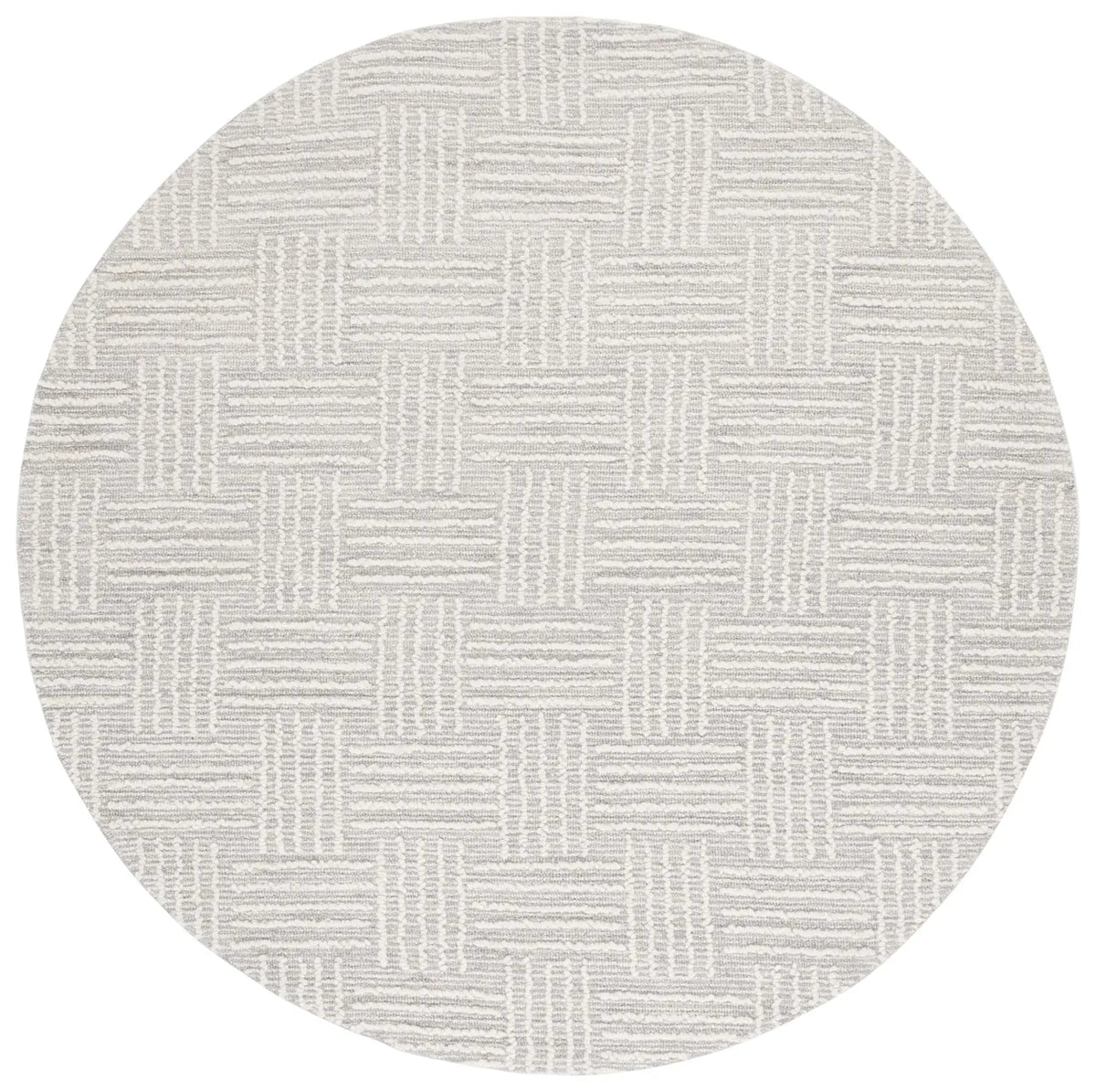 Safavieh Ebony 6'-0" x 6'-0" Rug in Light Grey / Ivory