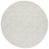 Safavieh Ebony 6'-0" x 6'-0" Rug in Light Grey / Ivory
