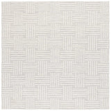 Safavieh Ebony 6'-0" x 6'-0" Rug in Light Grey / Ivory