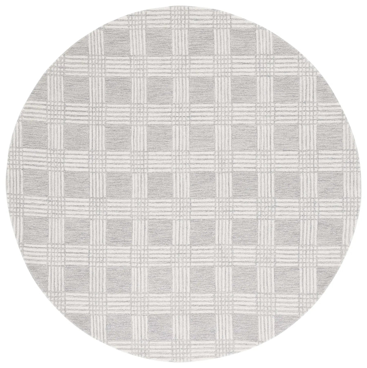 Safavieh Ebony 6'-0" x 6'-0" Rug in Light Grey / Ivory