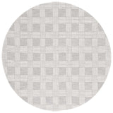 Safavieh Ebony 6'-0" x 6'-0" Rug in Light Grey / Ivory