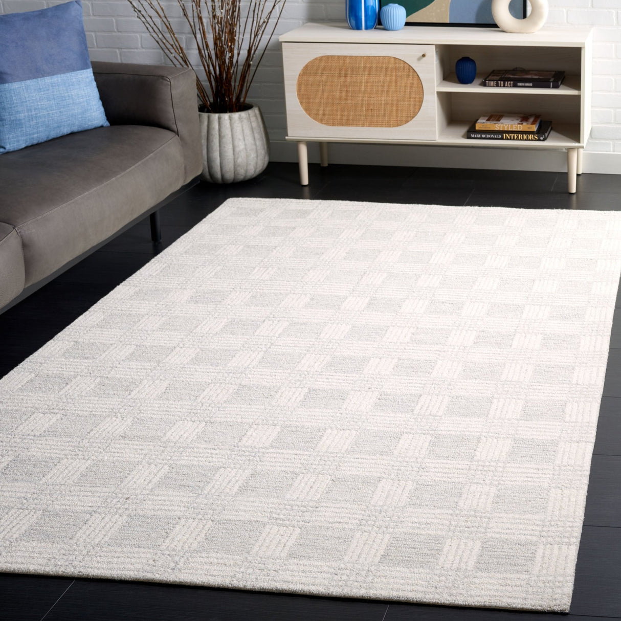 Safavieh Ebony Ebn358F Light Grey/Ivory Rug - Safavieh - ebn358f - 3