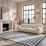 Safavieh Ebony 8'-0" x 10'-0" Rug in Blue / Ivory