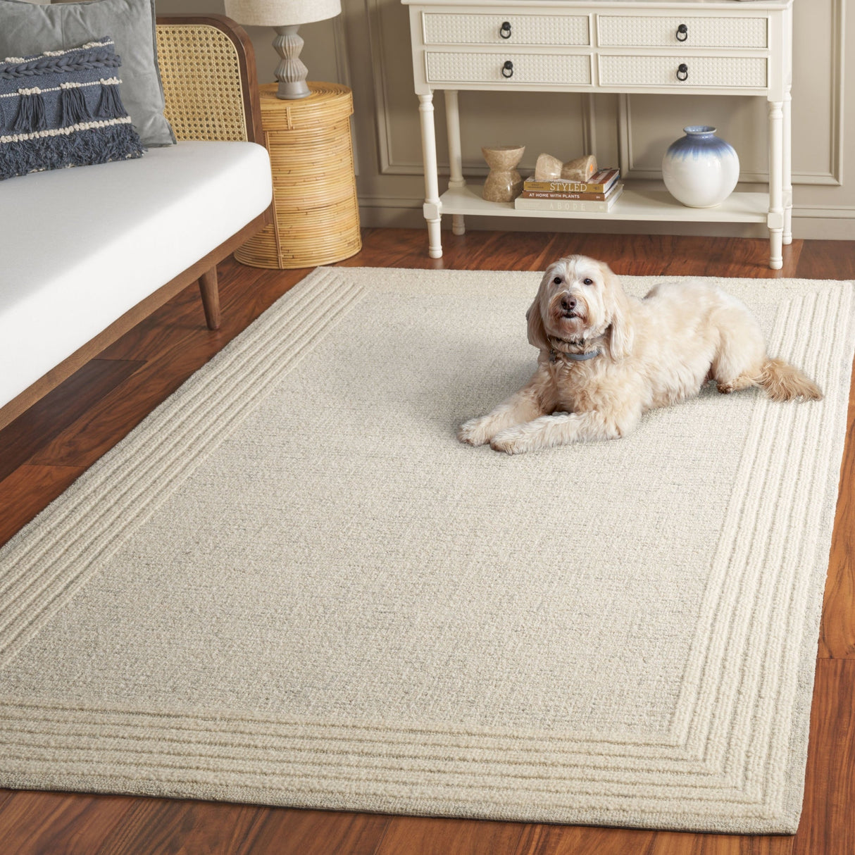 Safavieh Ebony Ebn425F Grey/Ivory Rug - Safavieh - ebn425f - 4