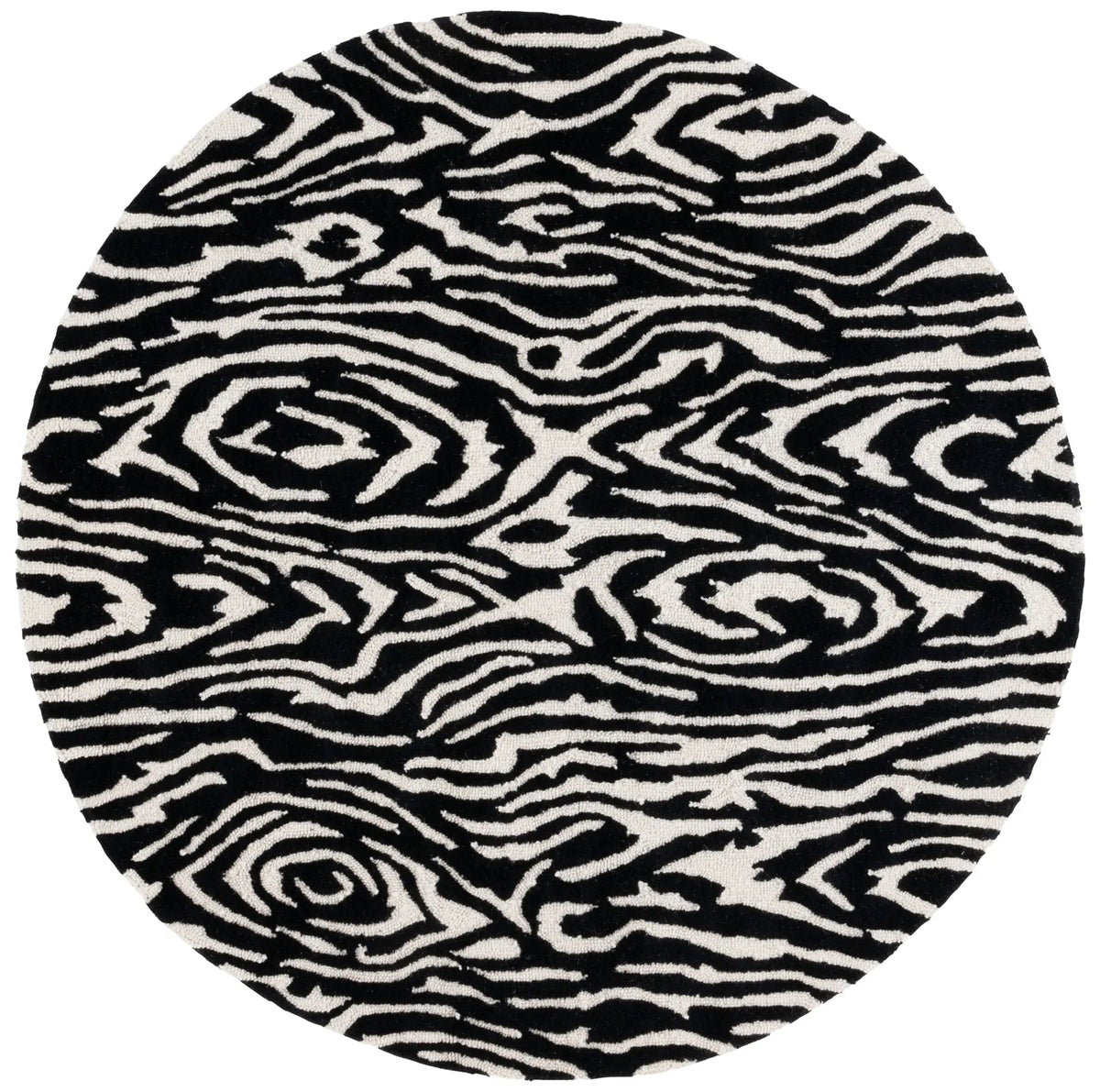 Safavieh Ebony 6'-0" x 6'-0" Rug in Black / Ivory